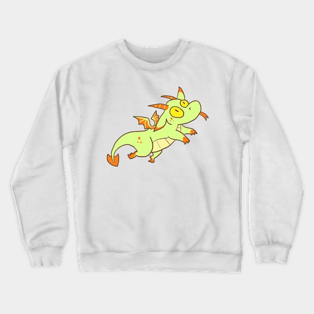 Cute Baby Green Dragon Crewneck Sweatshirt by sky665